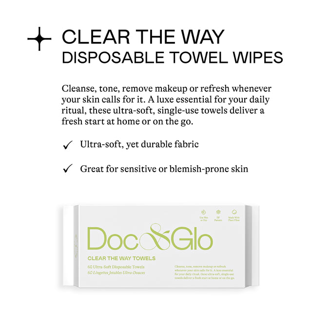 Clear The Way Face Towel Wipes