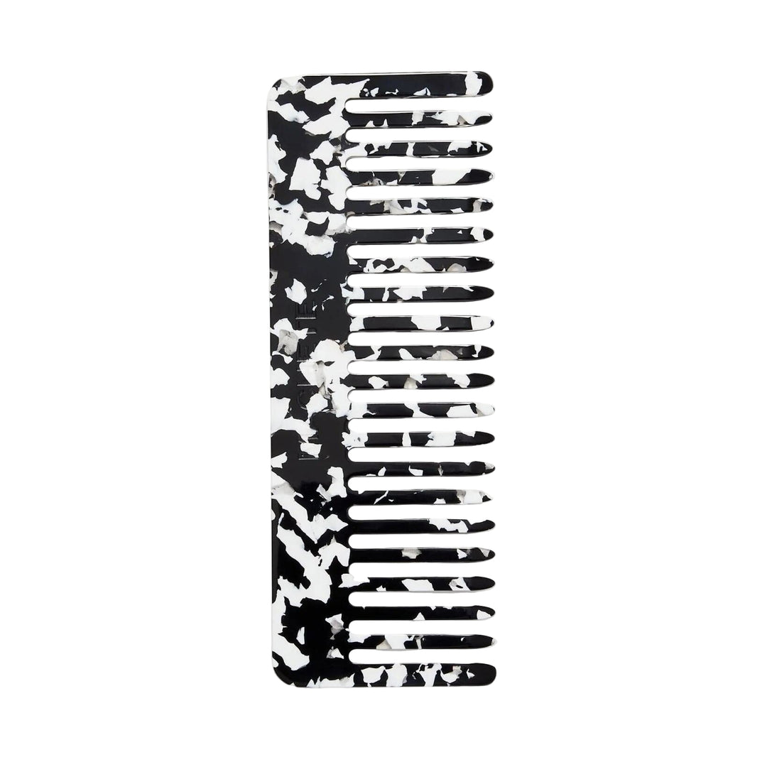 Black and white comb on a white background