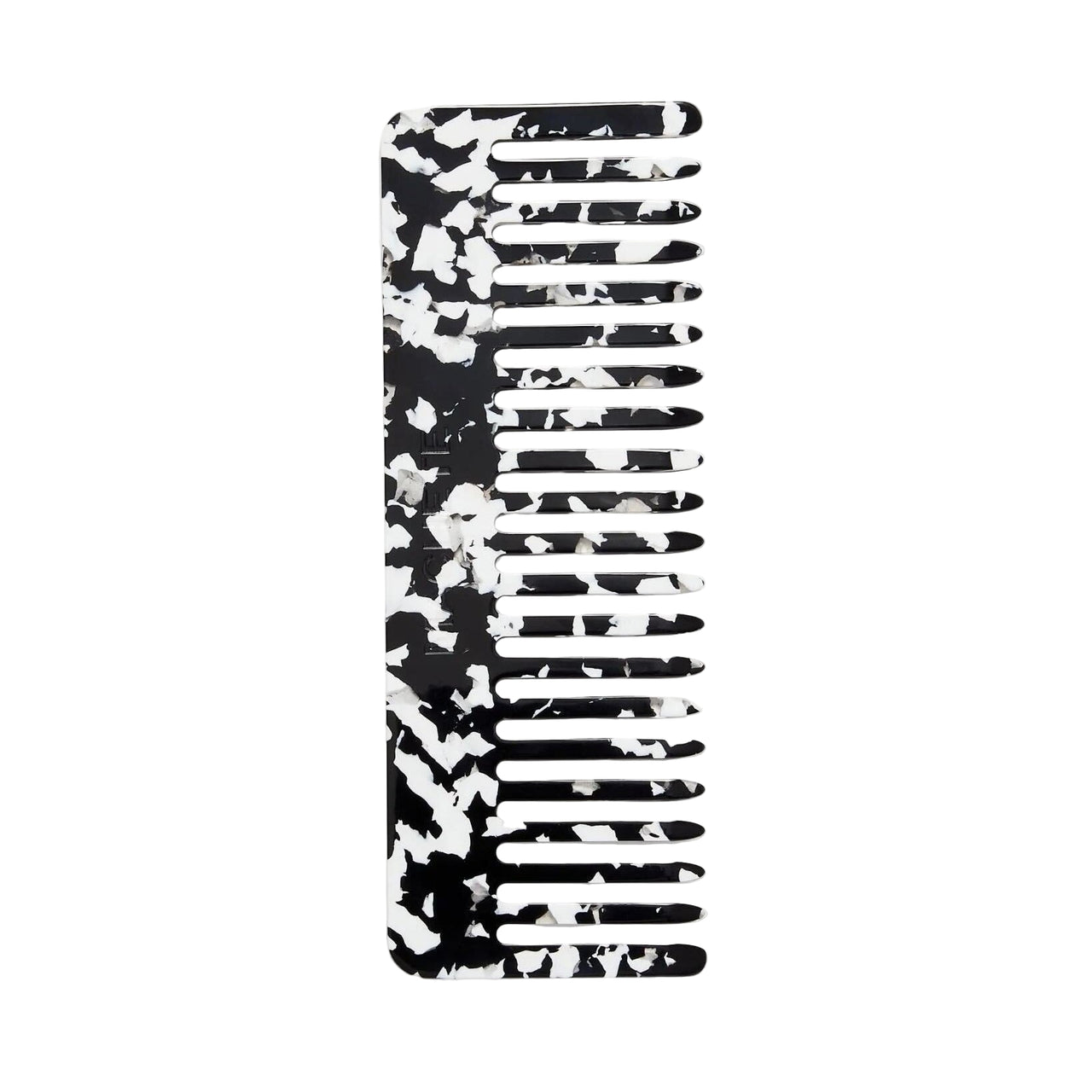 Black and white comb on a white background