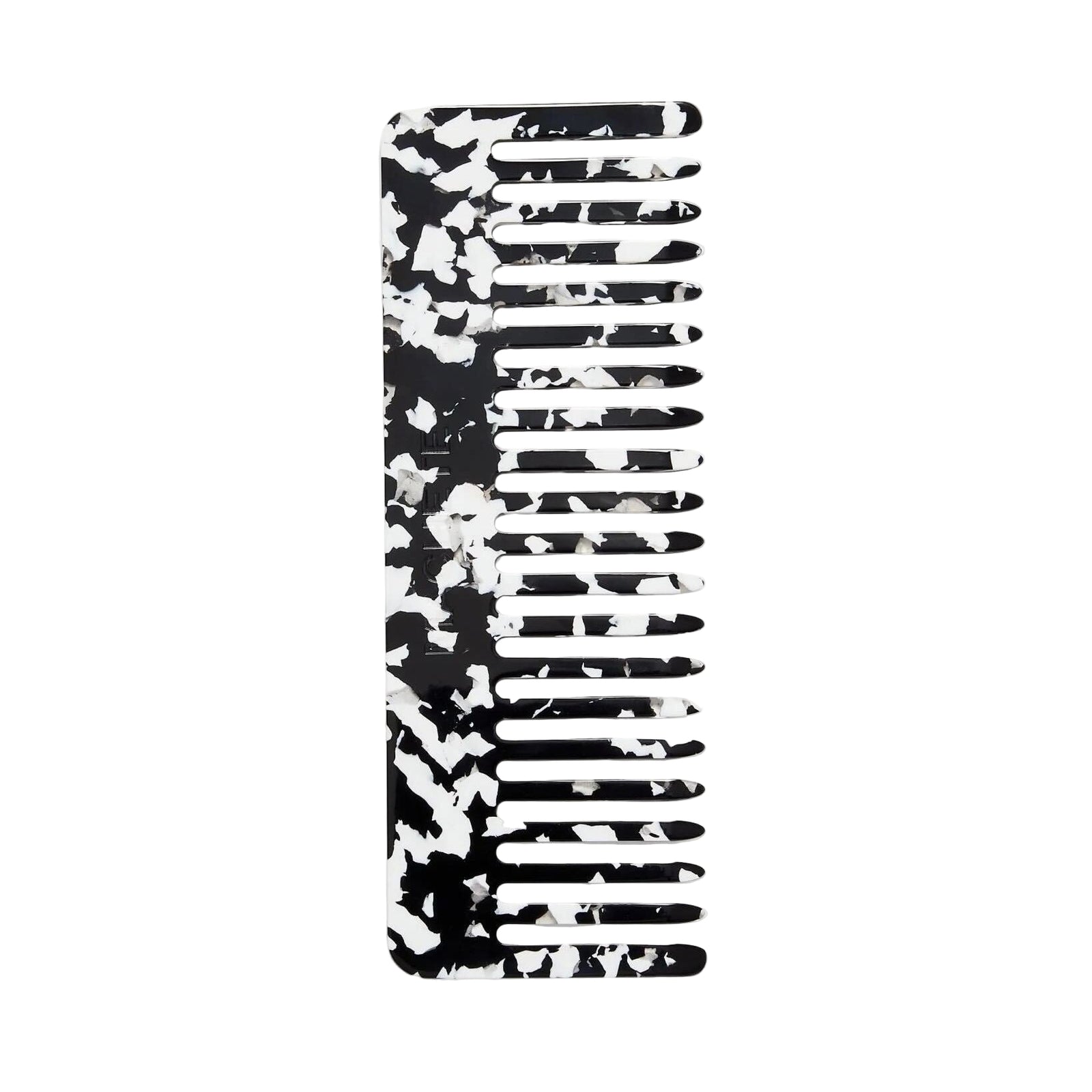 Black and white comb on a white background