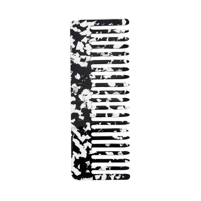 Black and white comb on a white background