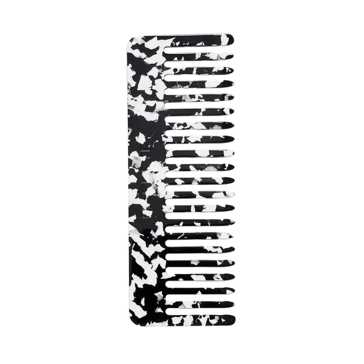 Black and white comb on a white background