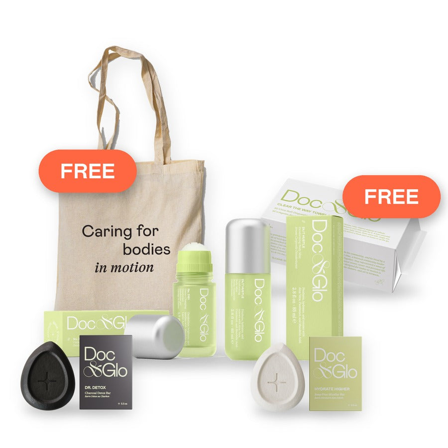 Full Reset Bundle: 24/7 Hustle Body Mist, No. 3161 Deodorant, Dr. Detox Charcoal Bar, Hydrate Higher Micellar Bar plus free gifts